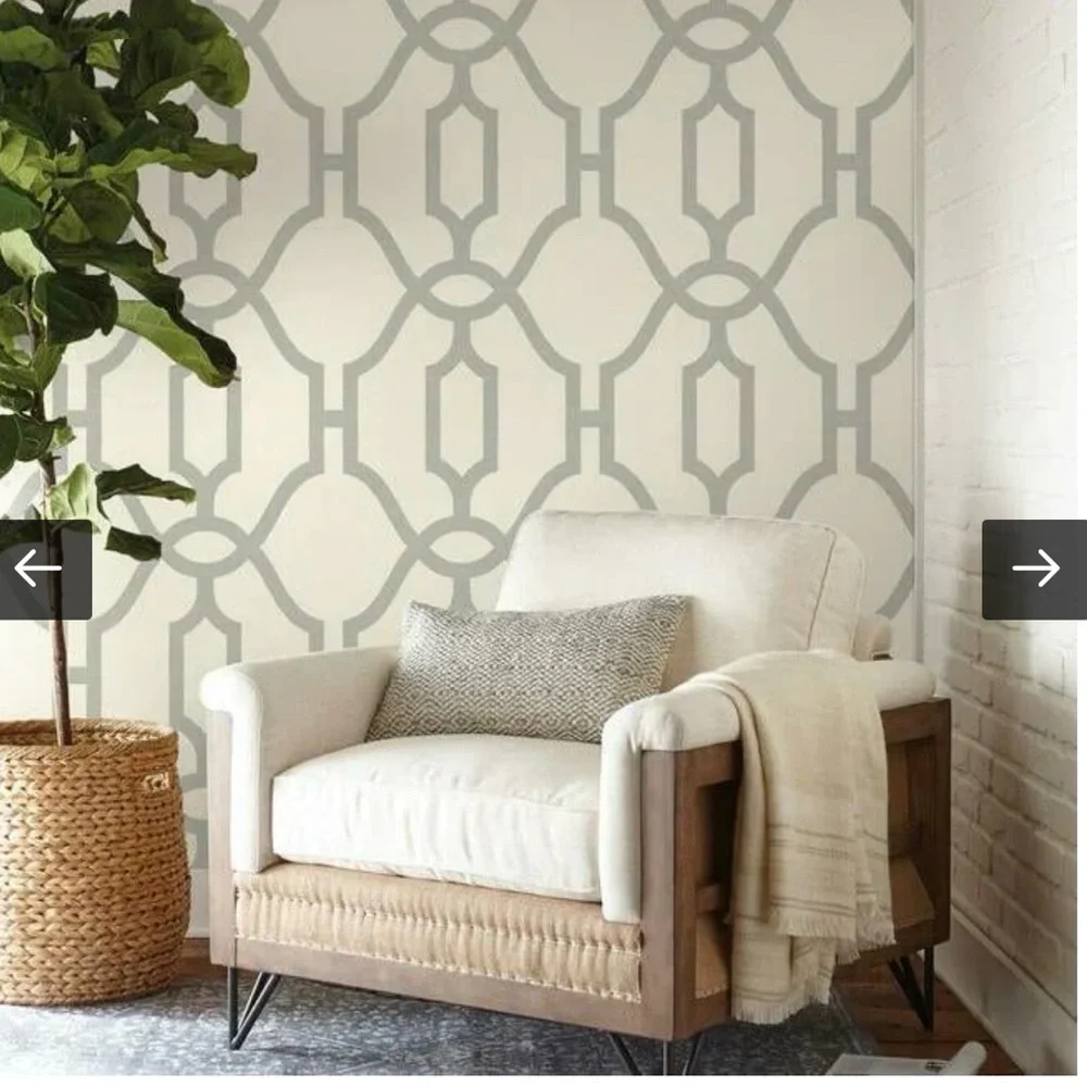 Magnolia Home by Joanna Gaines Wall Covering ME1555 Woven Trellis Wallpaper (1)